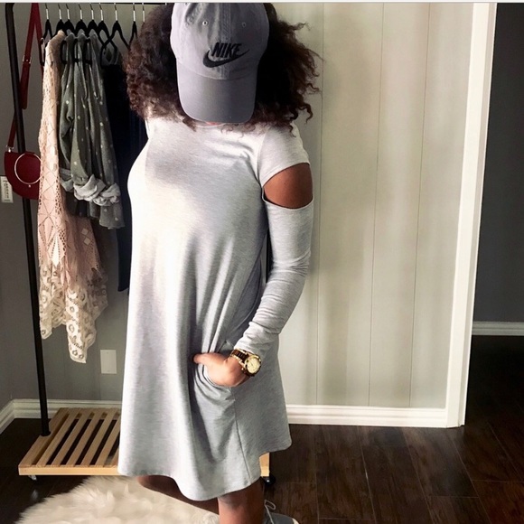 Dresses & Skirts - Long Sleeve Knit Tunic Jersey Dress